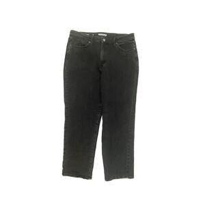 Sonoma Straight Distressed Crop Women's size 14 Black Denim jeans